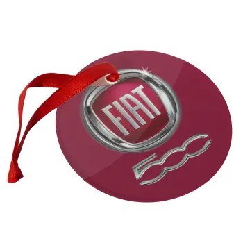 FIAT 500, Christmas ornament glass 9cm