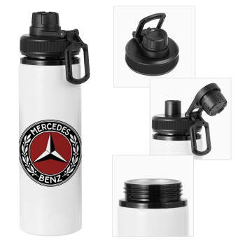 Mercedes vintage, Metal water bottle with safety cap, aluminum 850ml