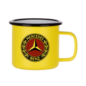 Mercedes vintage, Κούπα Μεταλλική εμαγιέ ΜΑΤ Κίτρινη 360ml