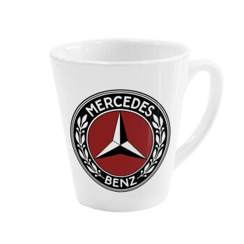 Mercedes vintage, Κούπα κωνική Latte Λευκή, κεραμική, 300ml