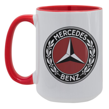 Mercedes vintage, Κούπα Mega 15oz, κεραμική Κόκκινη, 450ml