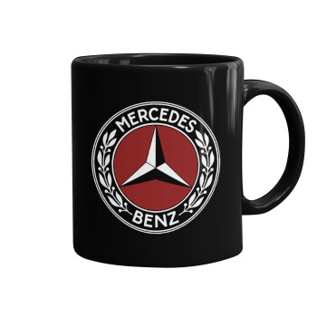 Mercedes vintage, Κούπα Μαύρη, κεραμική, 330ml