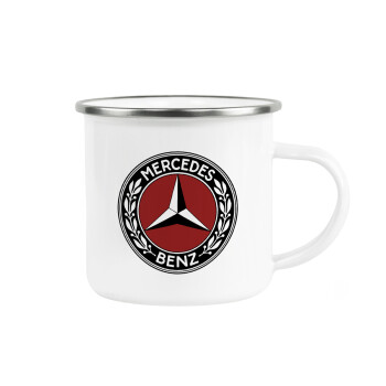 Mercedes vintage, Κούπα Μεταλλική εμαγιέ λευκη 360ml