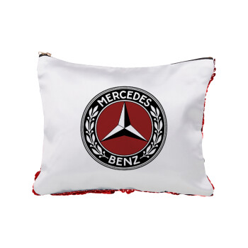 Mercedes vintage, Τσαντάκι νεσεσέρ με πούλιες (Sequin) Κόκκινο
