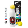 Tennis ball Metal mug thermos White, double wall, 550ml