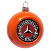 Orange Christmas tree ornament bauble 8cm