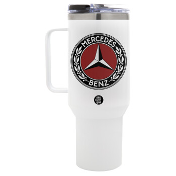 Mercedes vintage, Mega Stainless steel Tumbler with lid, double wall 1,2L