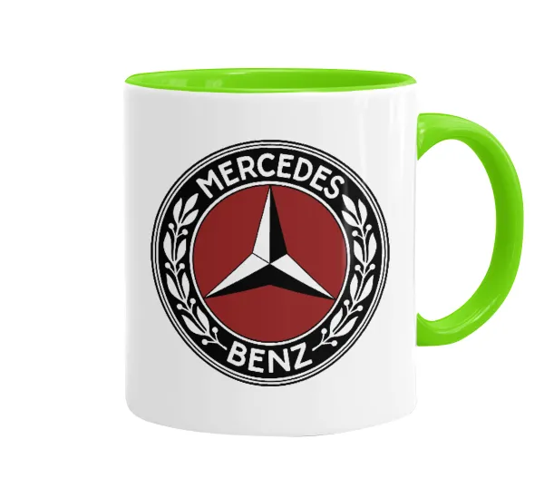 Mercedes vintage — Mug colored light green, ceramic, 330ml