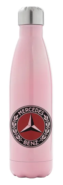 Mercedes vintage — Metal mug thermos Pink Iridiscent (Stainless steel), double wall, 500ml