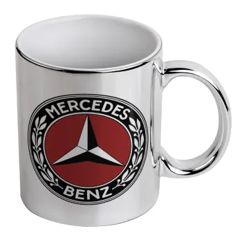 Mercedes vintage, Κούπα κεραμική, ασημένια καθρέπτης, 330ml