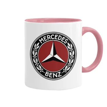 Mercedes vintage, Mug colored pink, ceramic, 330ml