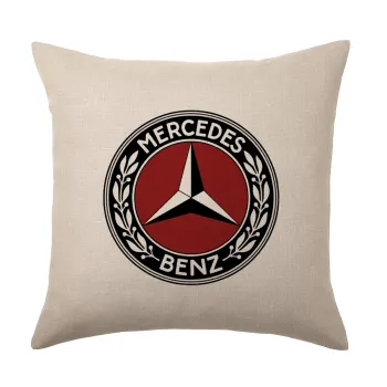 Mercedes vintage, Μαξιλάρι καναπέ ΛΙΝΟ 40x40cm περιέχεται το  γέμισμα