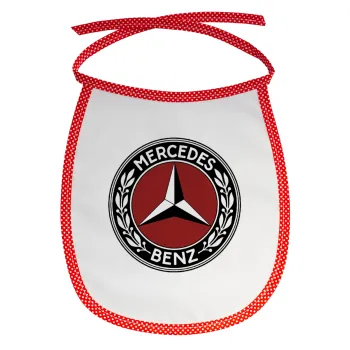 Mercedes vintage, Σαλιάρα μωρού αλέκιαστη με κορδόνι Κόκκινη