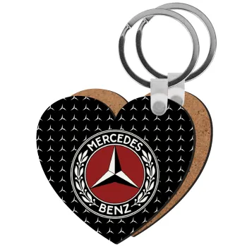 Mercedes vintage, Μπρελόκ Ξύλινο καρδιά MDF