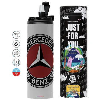 Mercedes vintage, Tumbler stainless steel GREY 600ml