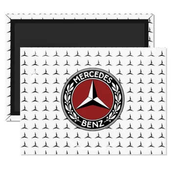 Mercedes vintage, Ορθογώνιο μαγνητάκι ψυγείου διάστασης 9x6cm