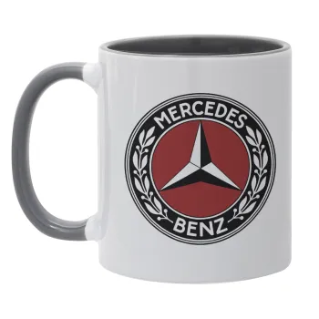Mercedes vintage, Mug colored grey, ceramic, 330ml