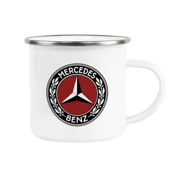 Mercedes vintage, Κούπα Μεταλλική εμαγιέ λευκη 360ml
