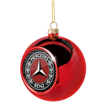 Mercedes vintage, Christmas tree ball Red 8cm