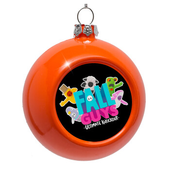 FALL GUYS, Orange Christmas tree ornament bauble 8cm