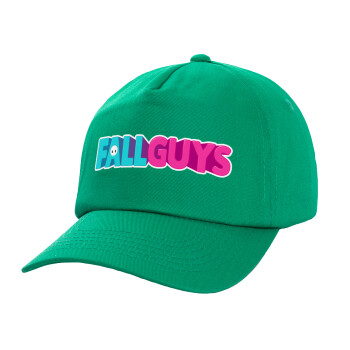 FALL GUYS, Καπέλο παιδικό Baseball, 100% Βαμβακερό, Low profile, Πράσινο
