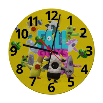 FALL GUYS, Ρολόι τοίχου γυάλινο (30cm)