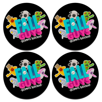 FALL GUYS, SET of 4 round wooden coasters (9cm)