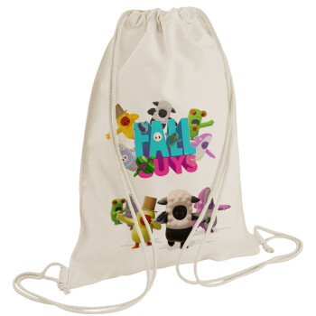 FALL GUYS, Backpack bag GYMBAG natural (28x40cm)