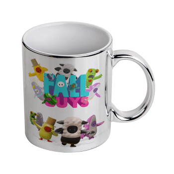 FALL GUYS, Mug ceramic, silver mirror, 330ml