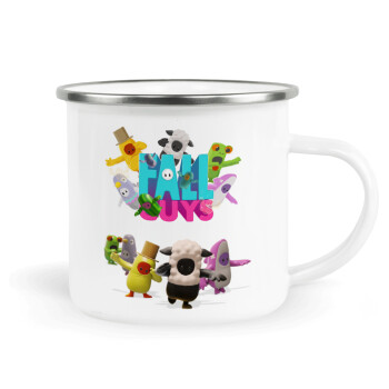 FALL GUYS, Metallic enamel cup white 360ml