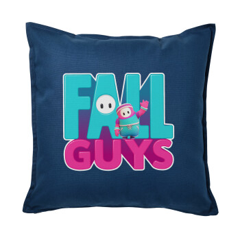 FALL GUYS, Sofa cushion Blue 50x50cm includes filling