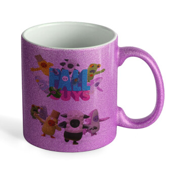 FALL GUYS, Κούπα Μωβ Glitter που γυαλίζει, κεραμική, 330ml