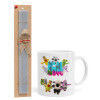 Easter Set, Ceramic Cup (330ml) & Easter aromatic flat candle (30cm) (GRAY)