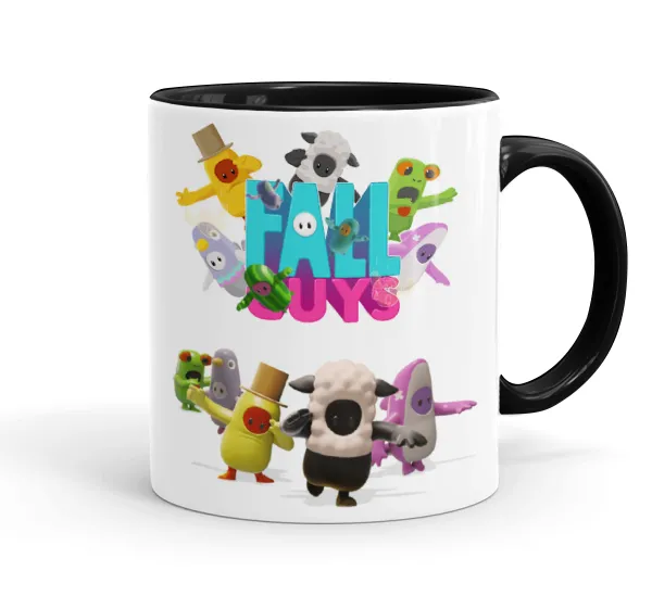 FALL GUYS — Mug colored black, ceramic, 330ml