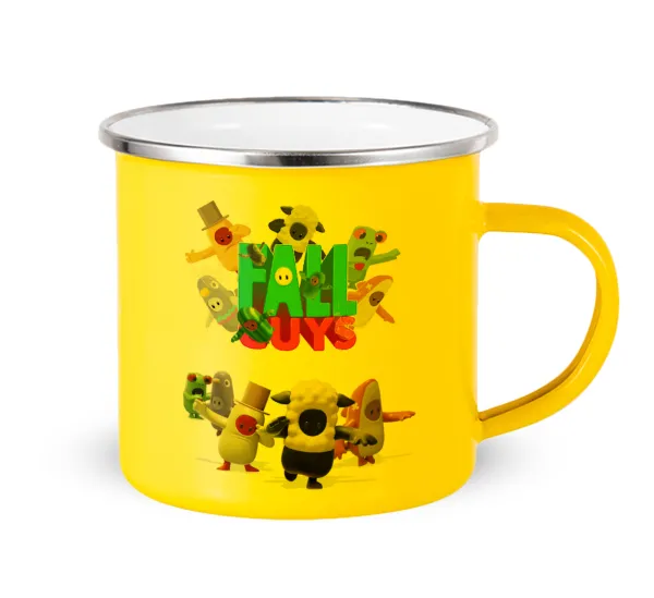 FALL GUYS — Yellow Enamel Metallic Cup 360ml
