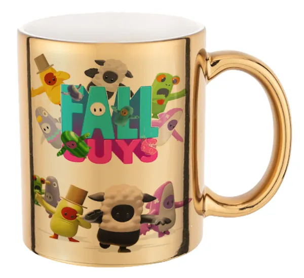 FALL GUYS — Mug ceramic, gold mirror, 330ml