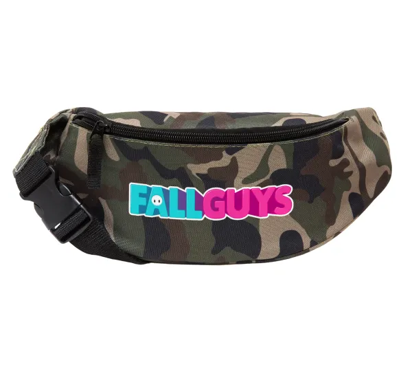 FALL GUYS — Unisex waist bag (banana) in Jungle camouflage color with 2 pockets