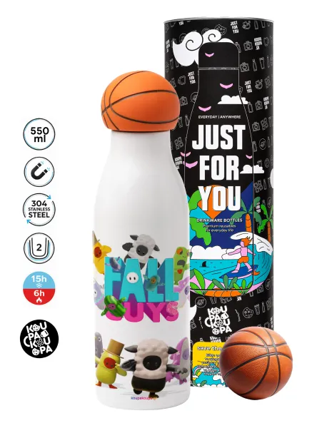 FALL GUYS — Bascetball Metal mug thermos, double wall, 550ml