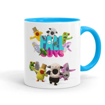 FALL GUYS, Mug colored light blue, ceramic, 330ml