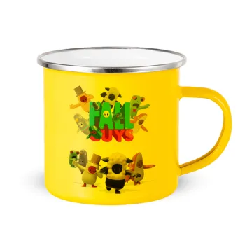 FALL GUYS, Yellow Enamel Metallic Cup 360ml
