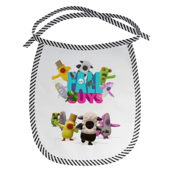 FALL GUYS, Σαλιάρα μωρού αλέκιαστη με κορδόνι Μαύρη