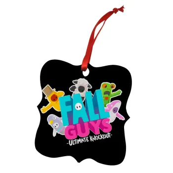 FALL GUYS, Christmas ornament polygon wooden 7.5cm