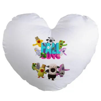 FALL GUYS, Μαξιλάρι καναπέ καρδιά 40x40cm περιέχεται το  γέμισμα