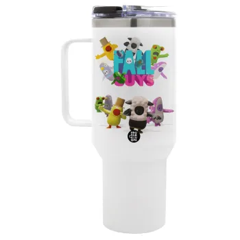 FALL GUYS, Mega Tumbler με καπάκι, διπλού τοιχώματος (θερμό) 1,2L
