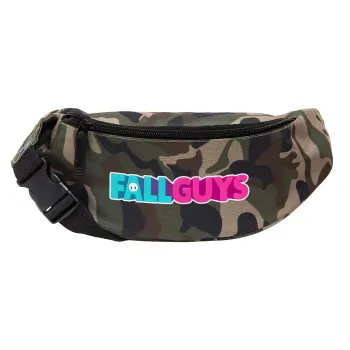 FALL GUYS, Unisex τσαντάκι μέσης (μπανάνα) χρώματος παραλλαγή Jungle με 2 τσέπες