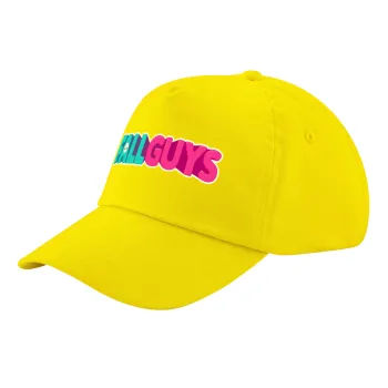 FALL GUYS, Child's Baseball Cap, 100% Cotton Twill, Yellow (COTTON, CHILD, UNISEX, ONE SIZE)
