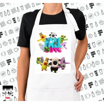 FALL GUYS, Ποδιά μακριά Σεφ ολόσωμη με τσέπες white (ΕΝΗΛΙΚΩΝ)