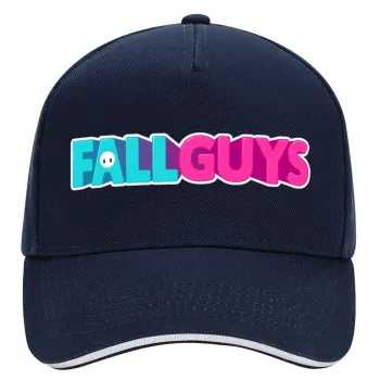 FALL GUYS, DRILL Καπέλο Ενηλίκων Ultimate ΜΠΛΕ/ΛΕΥΚΟ, (100% ΒΑΜΒΑΚΕΡΟ, ΕΝΗΛΙΚΩΝ, UNISEX, ONE SIZE)