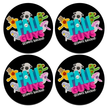 FALL GUYS, SET of 4 round wooden coasters (9cm)