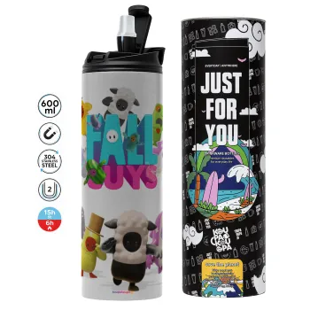 FALL GUYS, Tumbler stainless steel GREY 600ml